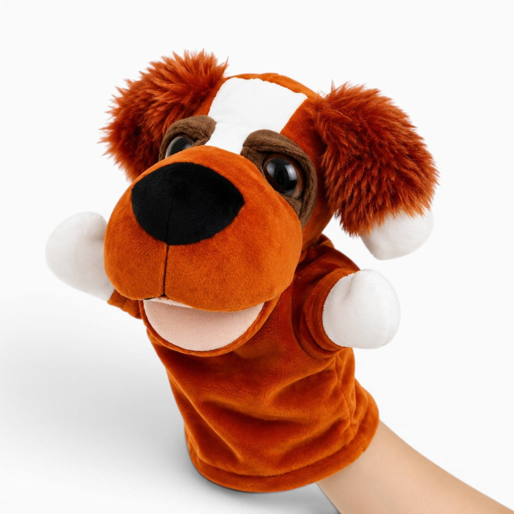 kuscheltierland Orange Hund Handpuppe Aus Plüsch