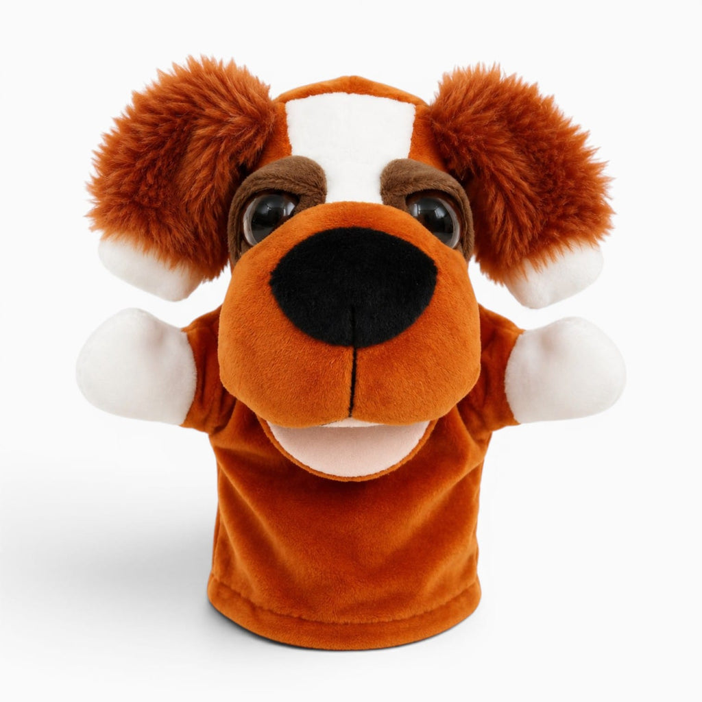 kuscheltierland Orange Hund Handpuppe Aus Plüsch