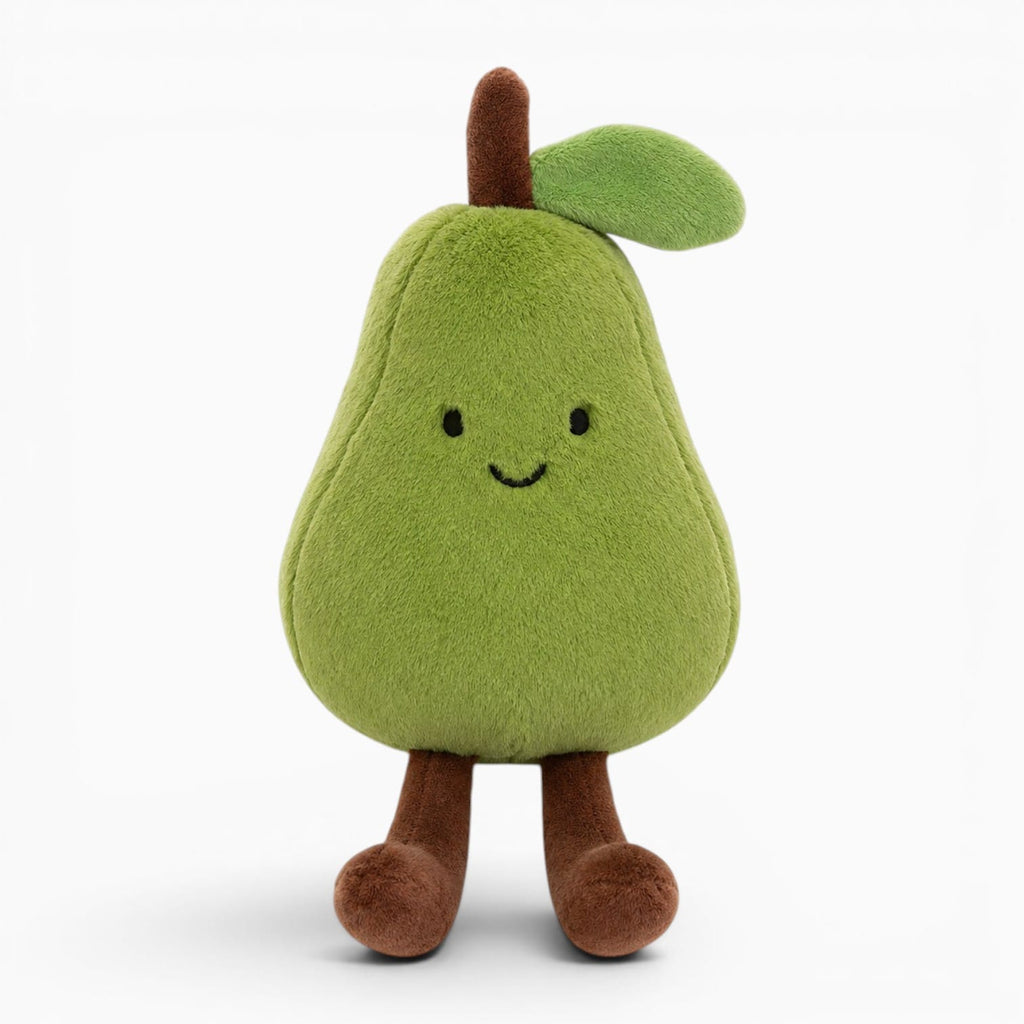 kuscheltierland pear / 12-19cm Fruit Plush Toy Cute Small Soft Plush Pear Apple Strawberry Orange Avocado Pineapple Durian Doll Holiday Party Birthday Gift