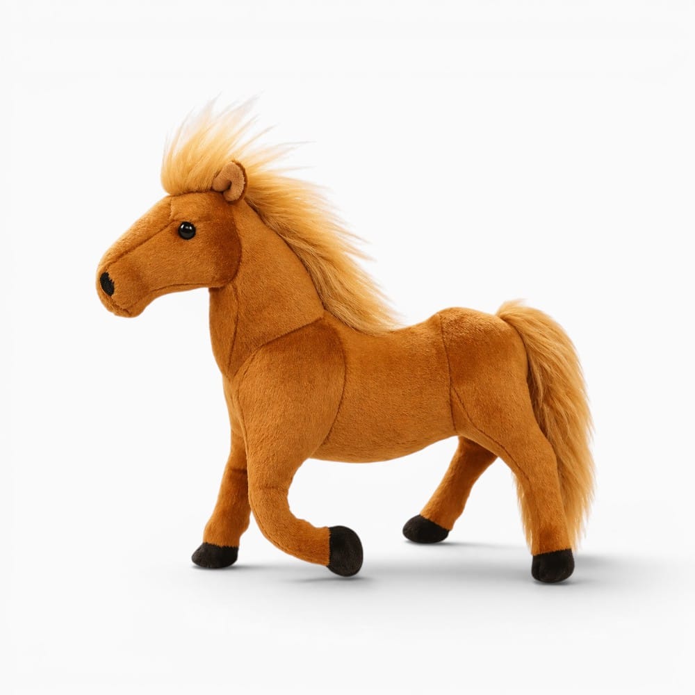 kuscheltierland Plush Horse Stuffed Toy Realistic Soft Simulation Horse Doll White Black Brown Golden For Kids Boys Girls Birthday Holiday Gifts