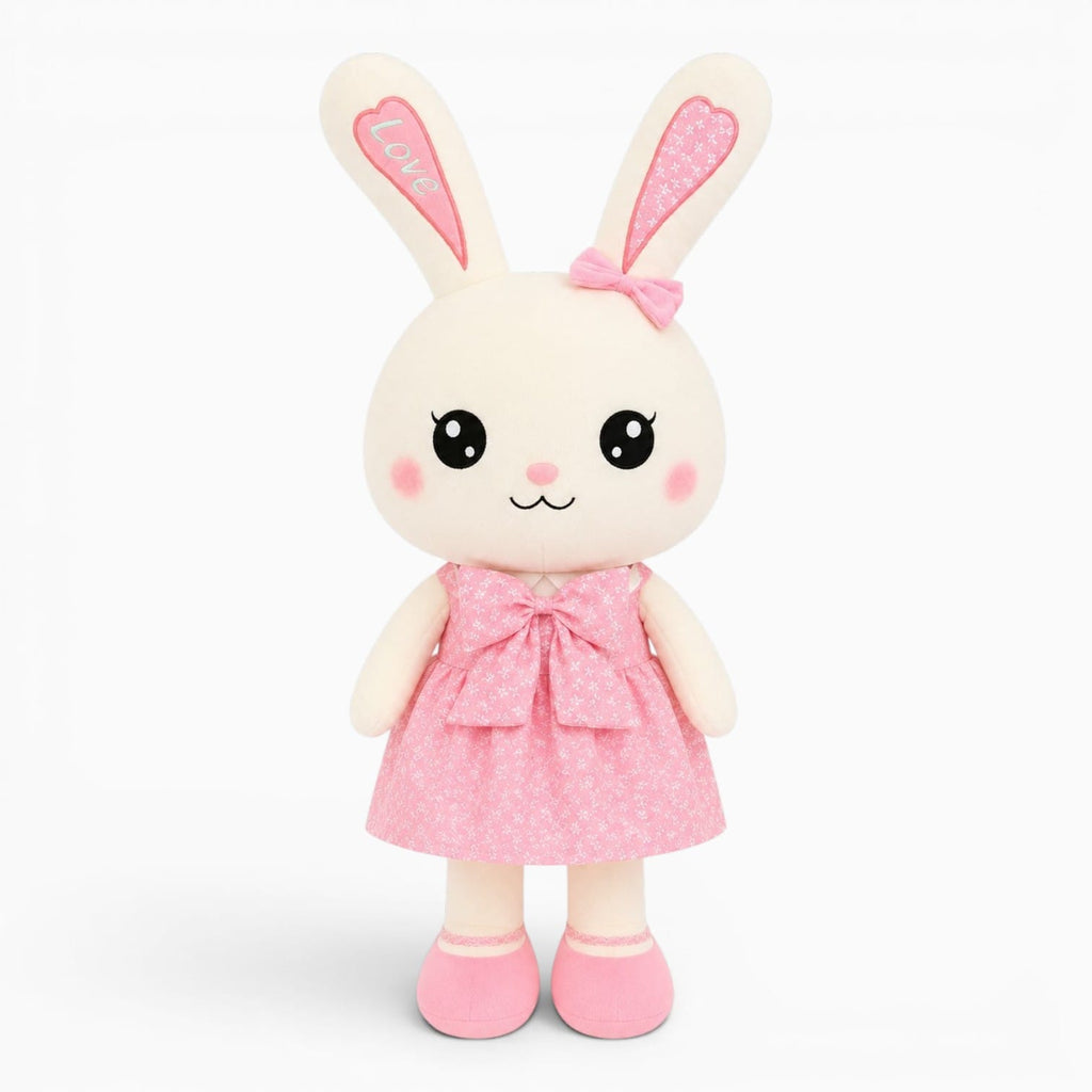 kuscheltierland Rabbit Plush Toy Cute Skirt Rabbit Soft Animal Kids Cartoon Big Ear Bunny Plush Hug Stuffed Pillow Girl Christmas Birthday Gift