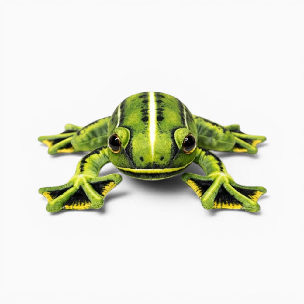 kuscheltierland Realistisches Frosch Kuscheltier Grün Gelb weich