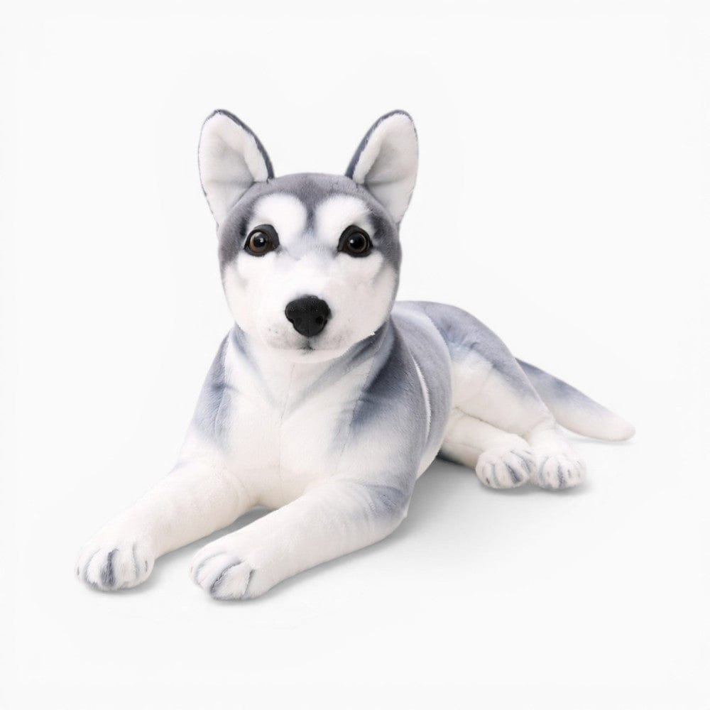kuscheltierland Realistisches Husky Kuscheltier liegend