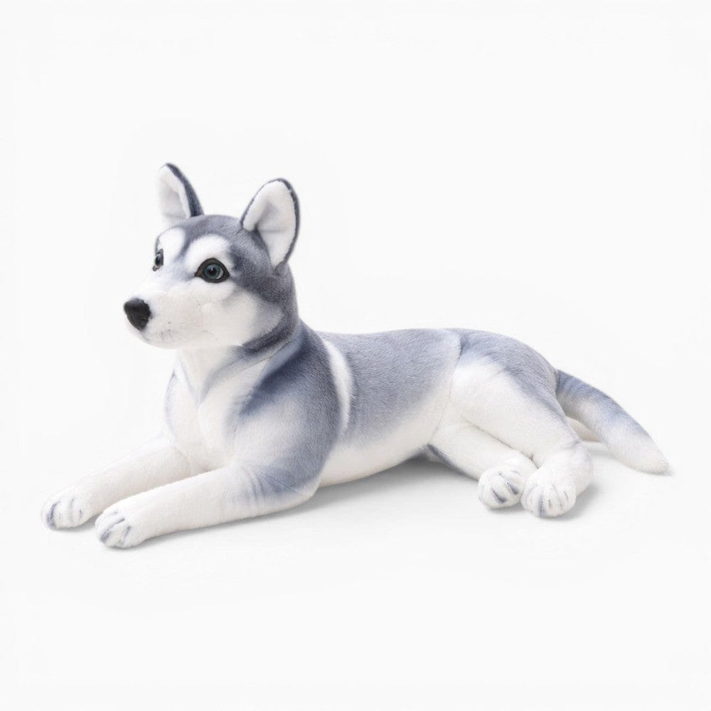 kuscheltierland Realistisches Husky Kuscheltier liegend