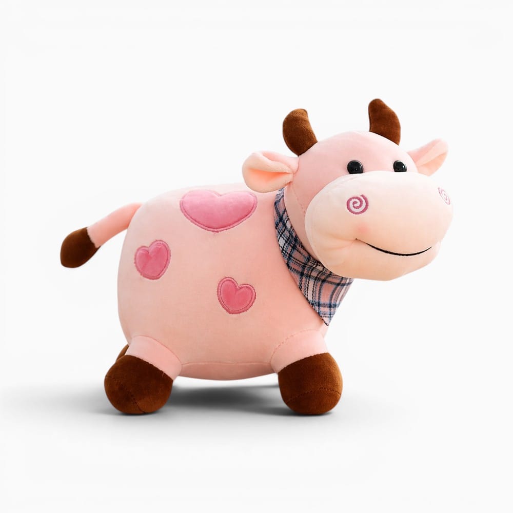kuscheltierland Rosa / 17cm Cartoon Cute Cow Plush Toy Soft Animal Cattle Plush Toy Kawaii For Girls Cotton Animal Plush Doll Filled Home Decoration