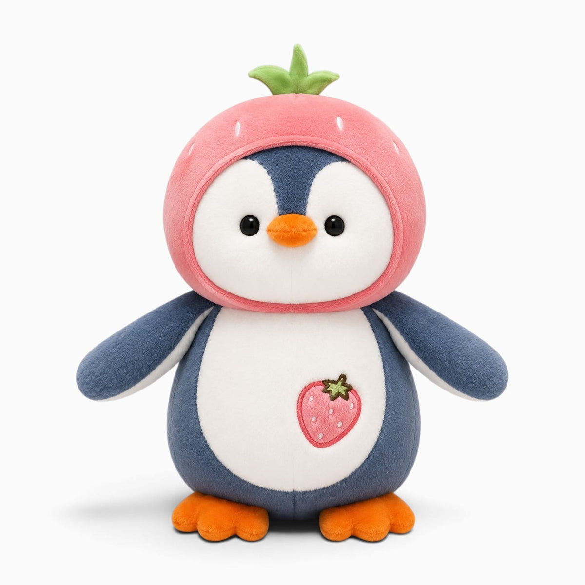 kuscheltierland Rosa / 25cm Pinguin-Kuscheltier mit Erdbeermotiv