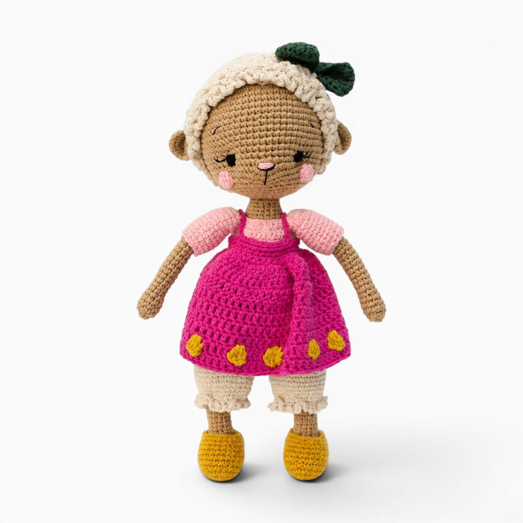 kuscheltierland Rosa / 27cm Gehäkeltes Schaf Kuscheltier