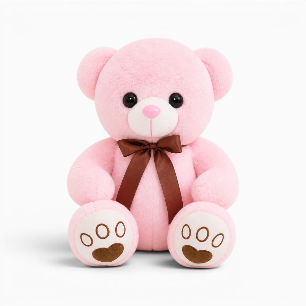 kuscheltierland Rosa / 35cm Rosa Teddybär Plüschtier mit Schleife