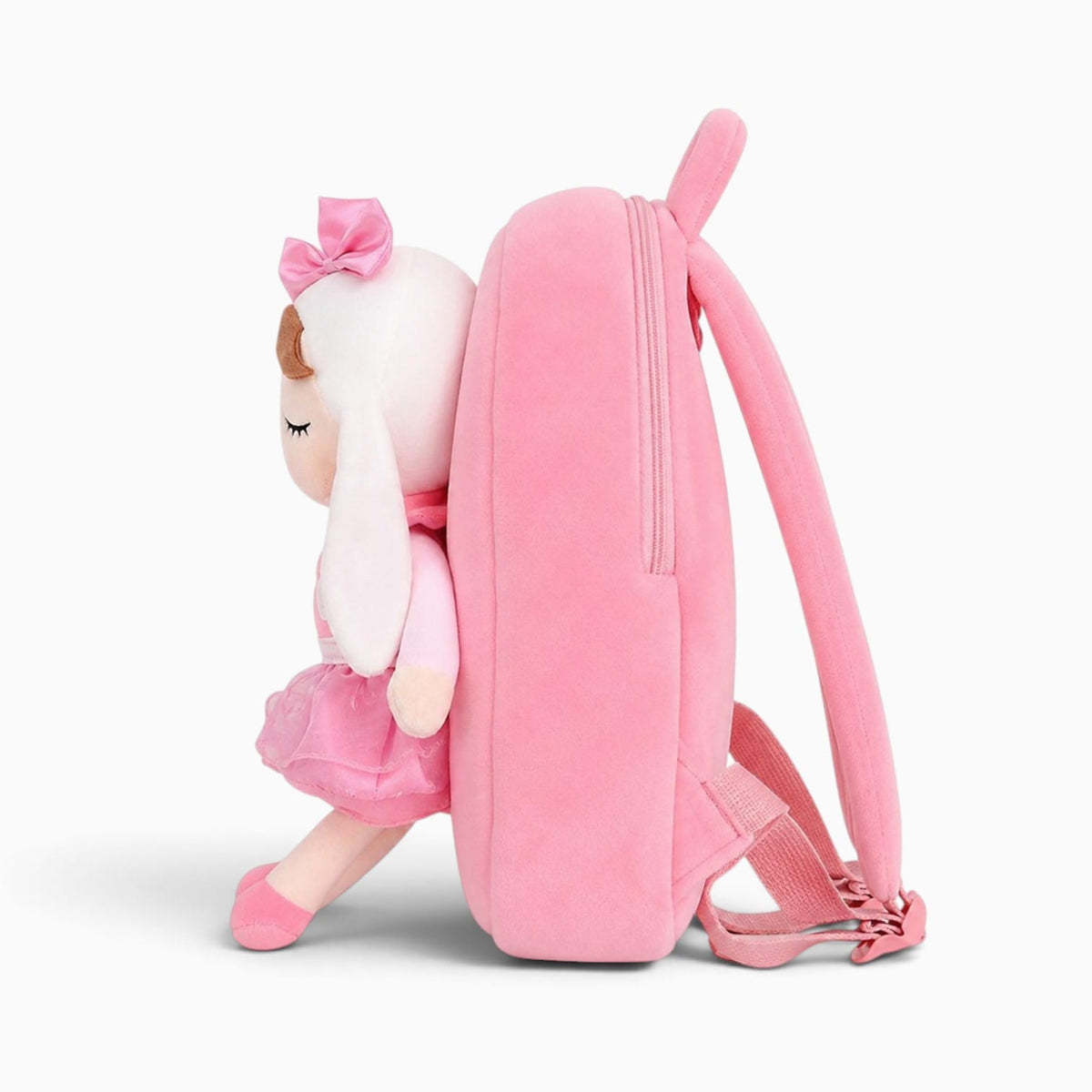 kuscheltierland Rosa Rosa Plüsch-Rucksack mit Hasen-Puppe