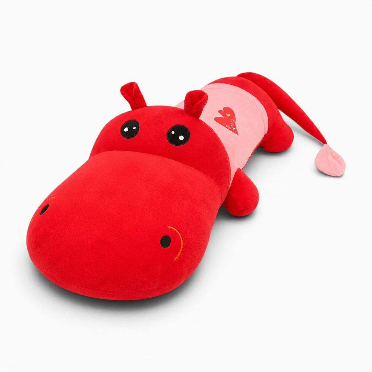 kuscheltierland Rot / 100cm Rotes Nilpferd Kuscheltier XXL