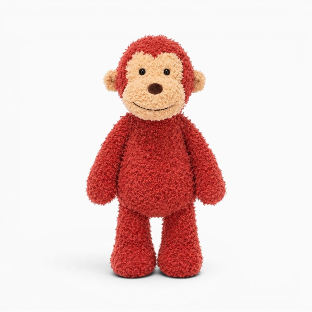 kuscheltierland Rot / Etwa 30 cm Kids Cuddly Animal Plush Toy Super Soft Fluffy Dog Monkey Rabbit Sheep Stuffed Animal Soothing Toys for Toddlers Bedroom Decor
