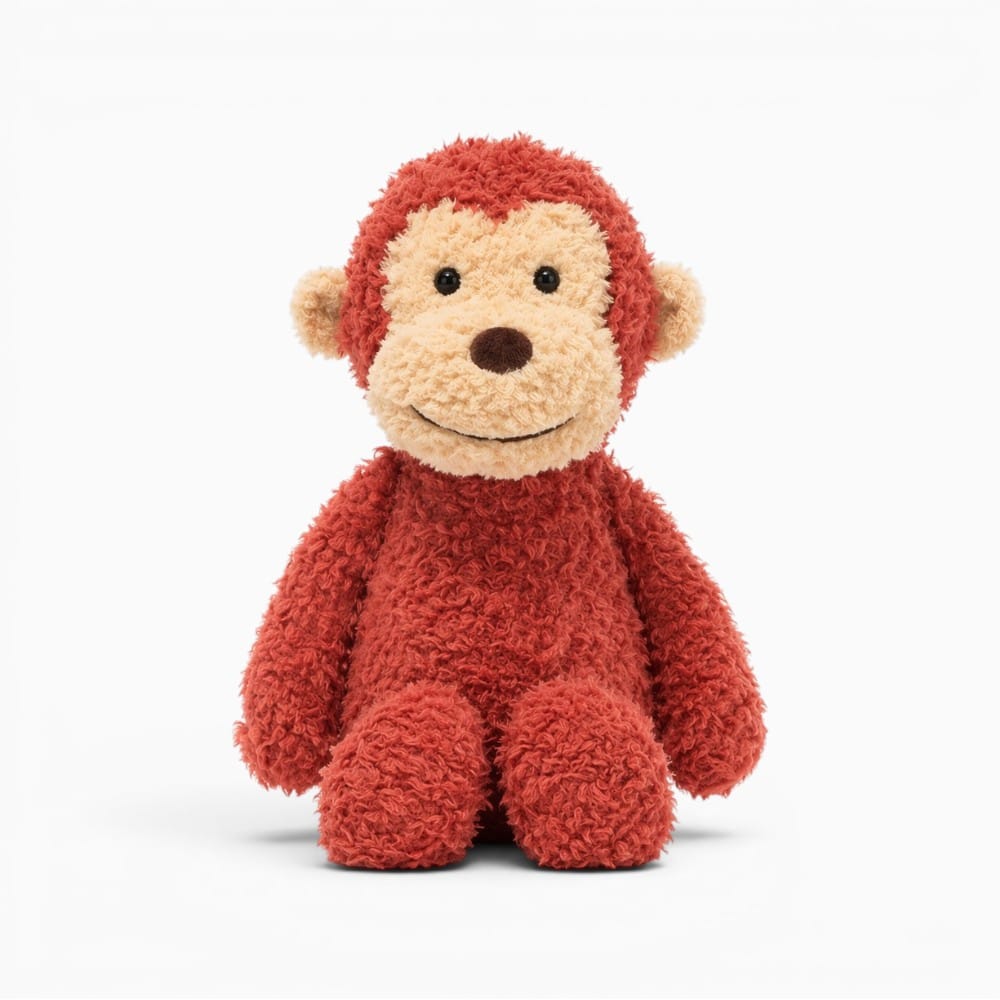 kuscheltierland Rot / Etwa 30 cm Kids Cuddly Animal Plush Toy Super Soft Fluffy Dog Monkey Rabbit Sheep Stuffed Animal Soothing Toys for Toddlers Bedroom Decor