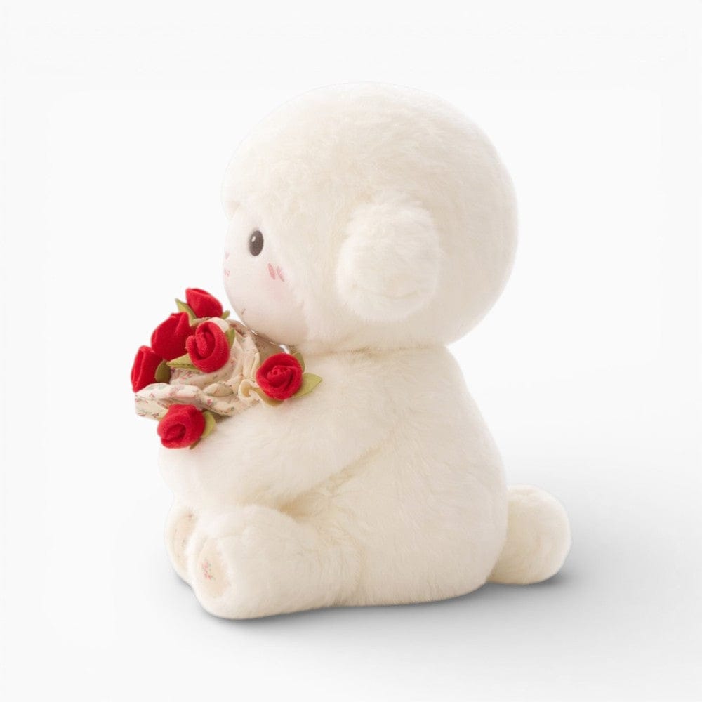 kuscheltierland Schaf Kuscheltier mit Rose niedliches Lamm Stofftier Valentinstagsgeschenk