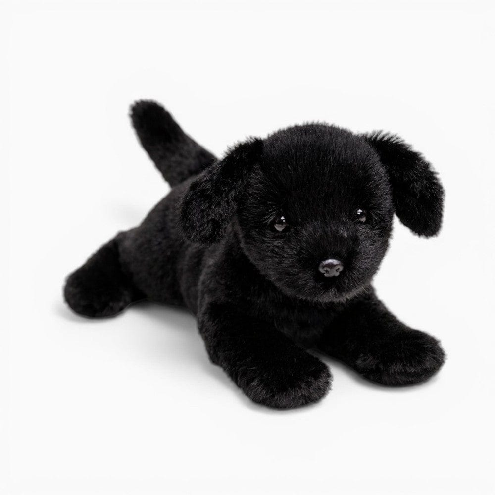 kuscheltierland Schwarz / 20cm Liegender schwarzer Labrador Kuscheltier
