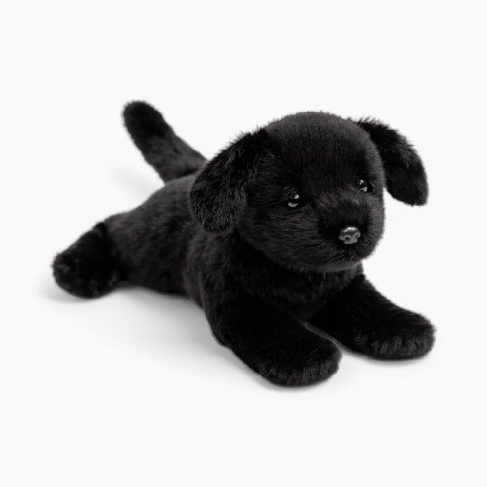 kuscheltierland Schwarz / 20cm Liegender schwarzer Labrador Kuscheltier