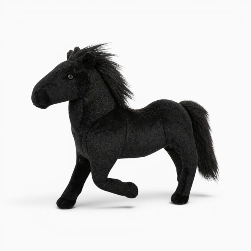 kuscheltierland Schwarz / 20cm Plush Horse Stuffed Toy Realistic Soft Simulation Horse Doll White Black Brown Golden For Kids Boys Girls Birthday Holiday Gifts