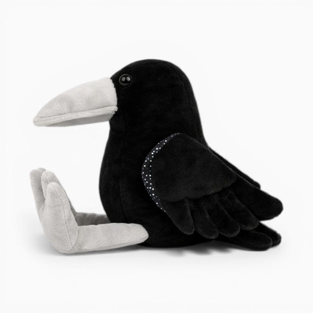 kuscheltierland Schwarz / 25cm Rabe Kuscheltier weicher Vogel