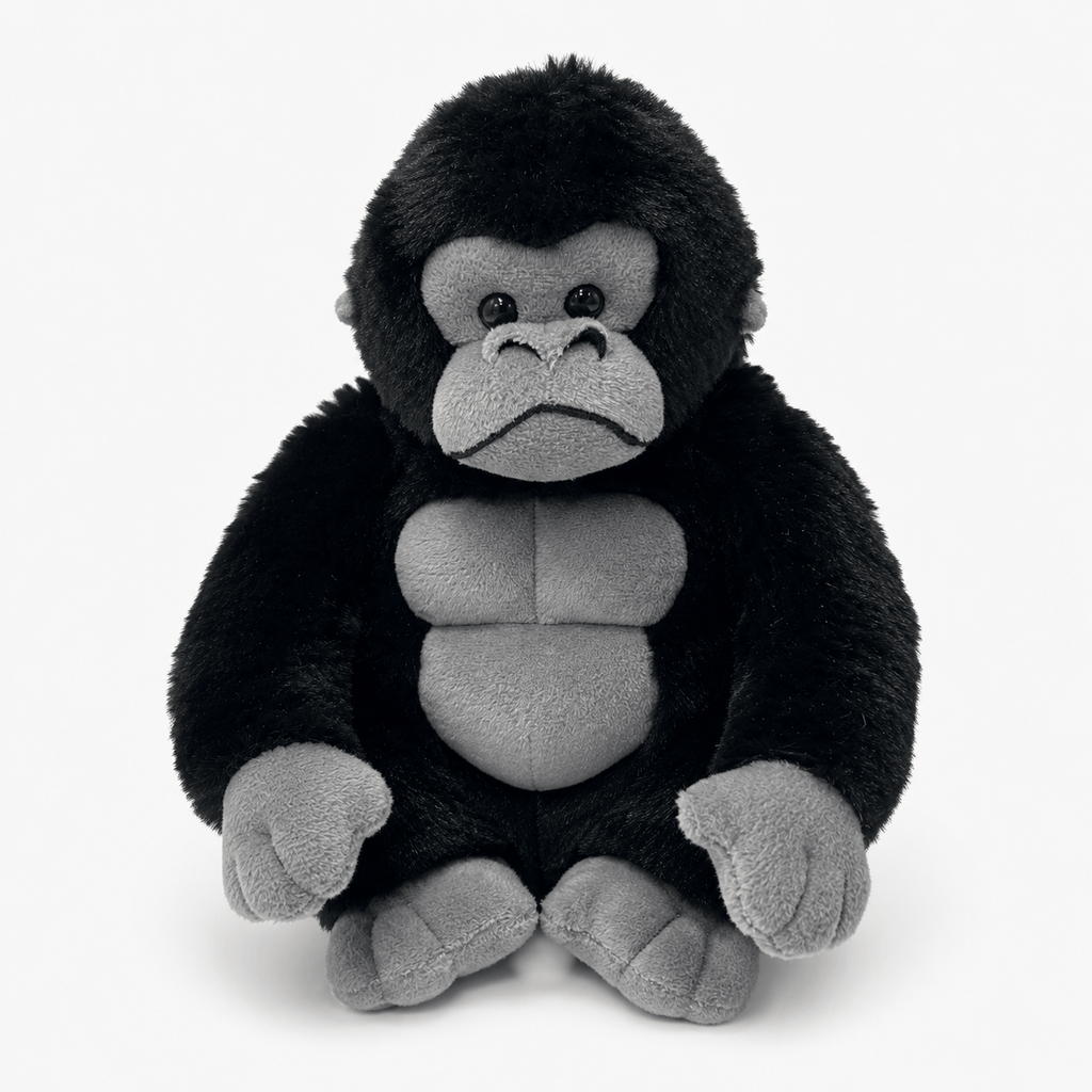 kuscheltierland Schwarz / 25cm Schwarzes Gorilla Kuscheltier
