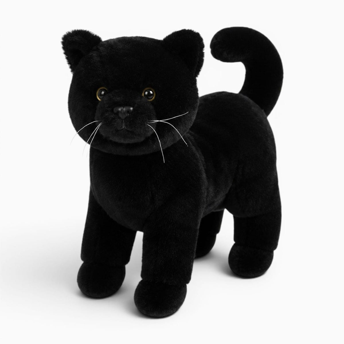 kuscheltierland Schwarz / 25cm Schwarzes Katzen Kuscheltier