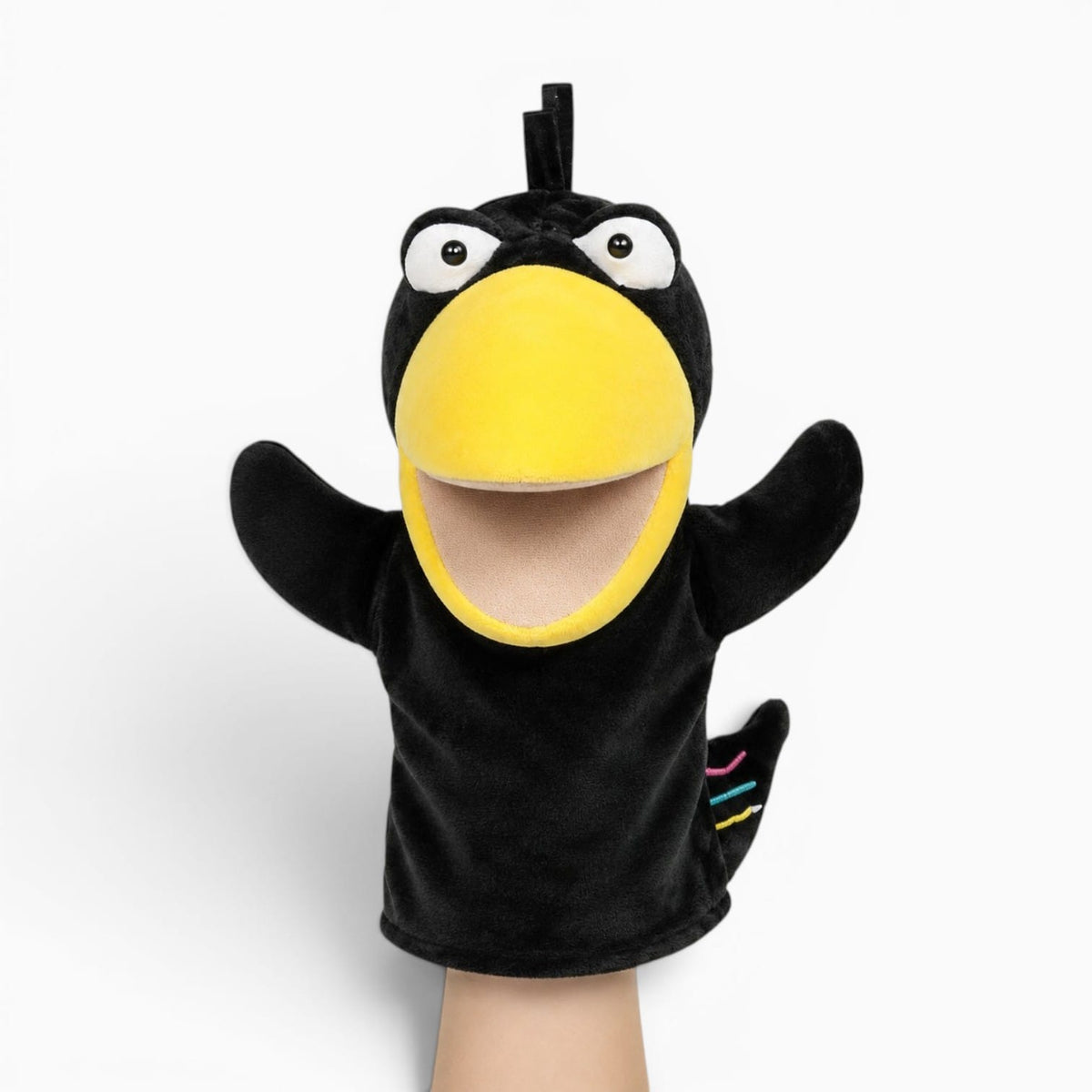 kuscheltierland Schwarz Rabe Handpuppe Kuscheltier