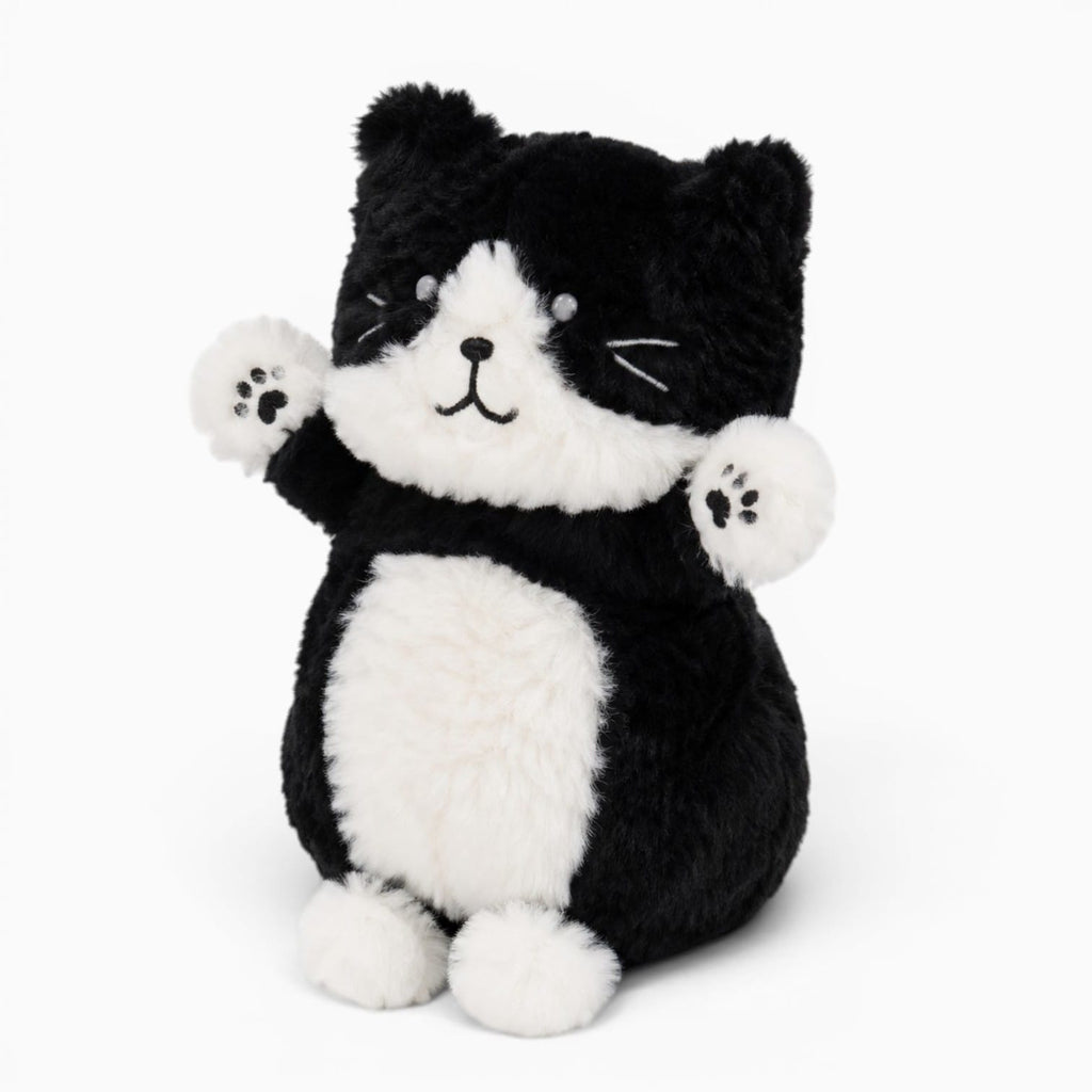 kuscheltierland Schwarz und Weiß / 30cm Schwarz-weißes Katzen Kuscheltier