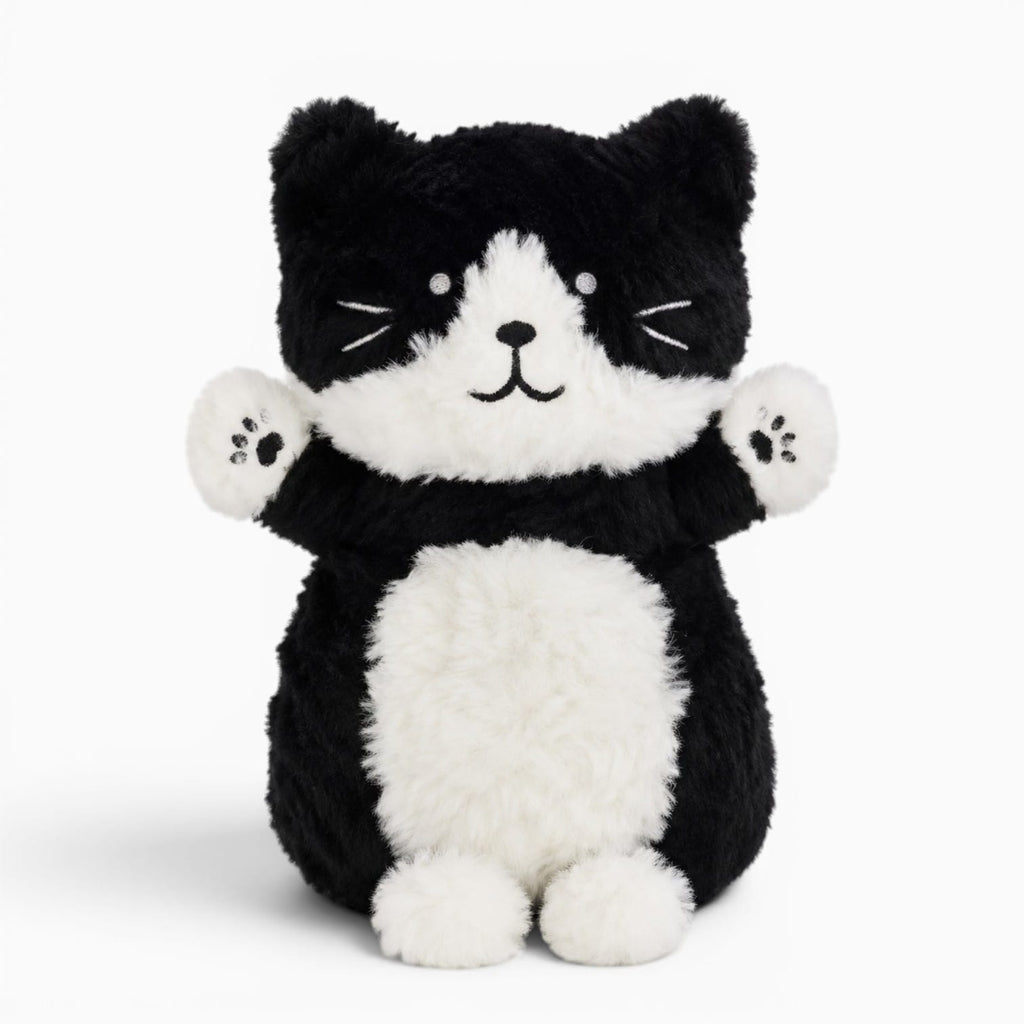 kuscheltierland Schwarz und Weiß / 30cm Schwarz-weißes Katzen Kuscheltier
