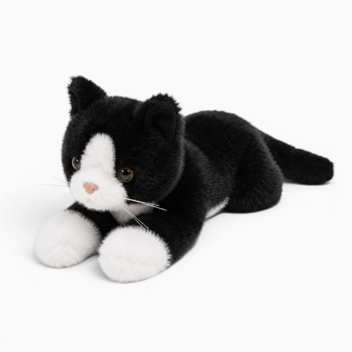 kuscheltierland Schwarz und Weiß / 40cm Schwarz-weißes Katzen Kuscheltier