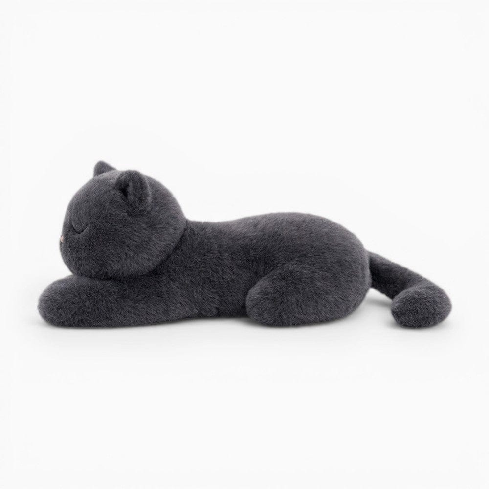 kuscheltierland Schwarzes Katze Kuscheltier weiches liegendes