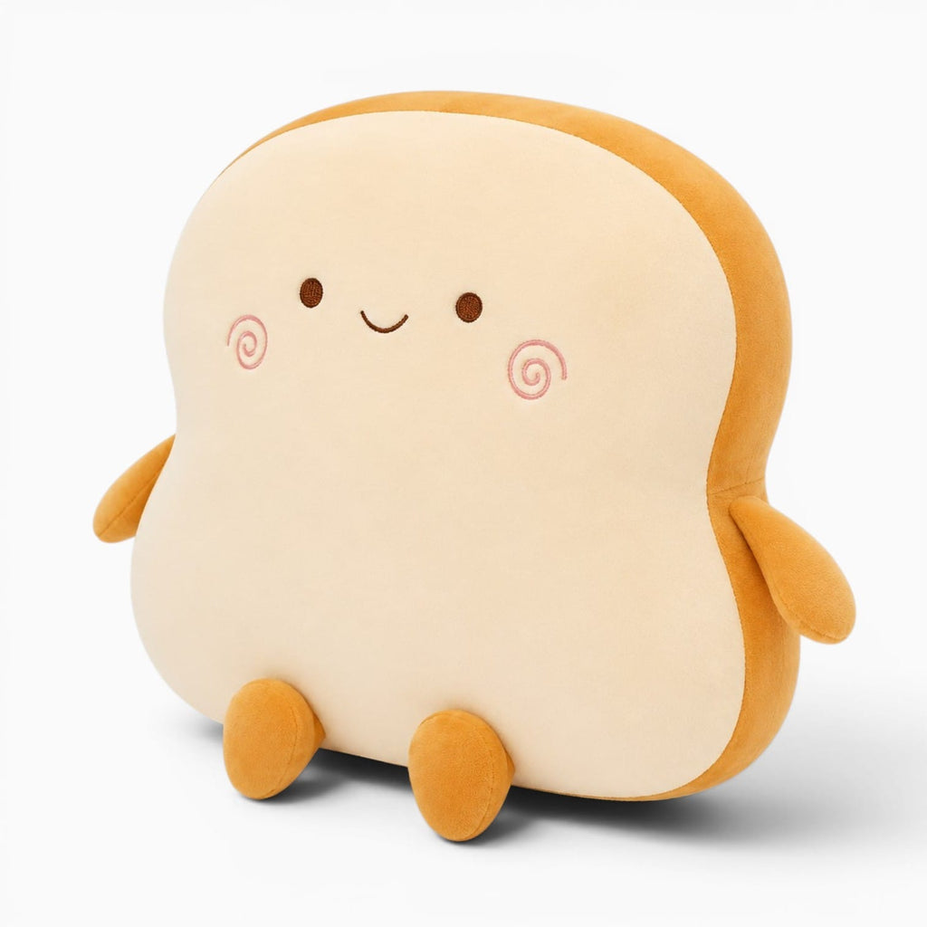 kuscheltierland Smile / 40x40cm Toast Bread Pillow Funny Food Plush Pillows Small Cute Stuffed Plush Toast Sofa Pillow for Adults Gift Home Bed Room Decor
