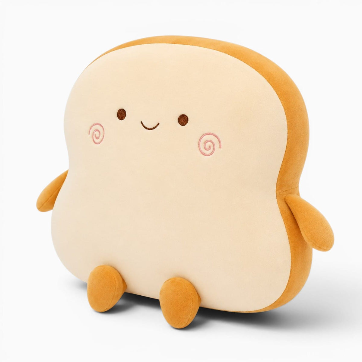 kuscheltierland Smile / 40x40cm Toast Bread Pillow Funny Food Plush Pillows Small Cute Stuffed Plush Toast Sofa Pillow for Adults Gift Home Bed Room Decor
