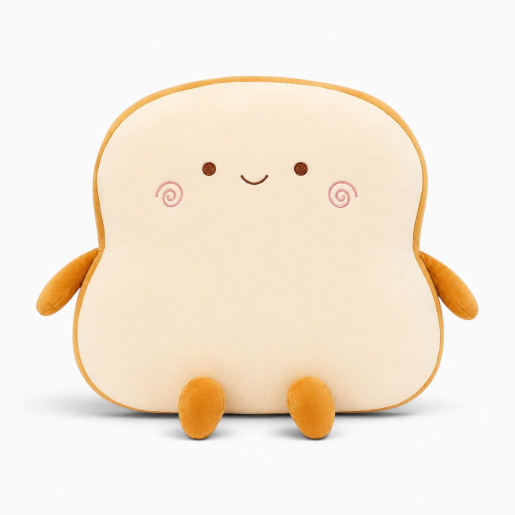 kuscheltierland Smile / 40x40cm Toast Bread Pillow Funny Food Plush Pillows Small Cute Stuffed Plush Toast Sofa Pillow for Adults Gift Home Bed Room Decor