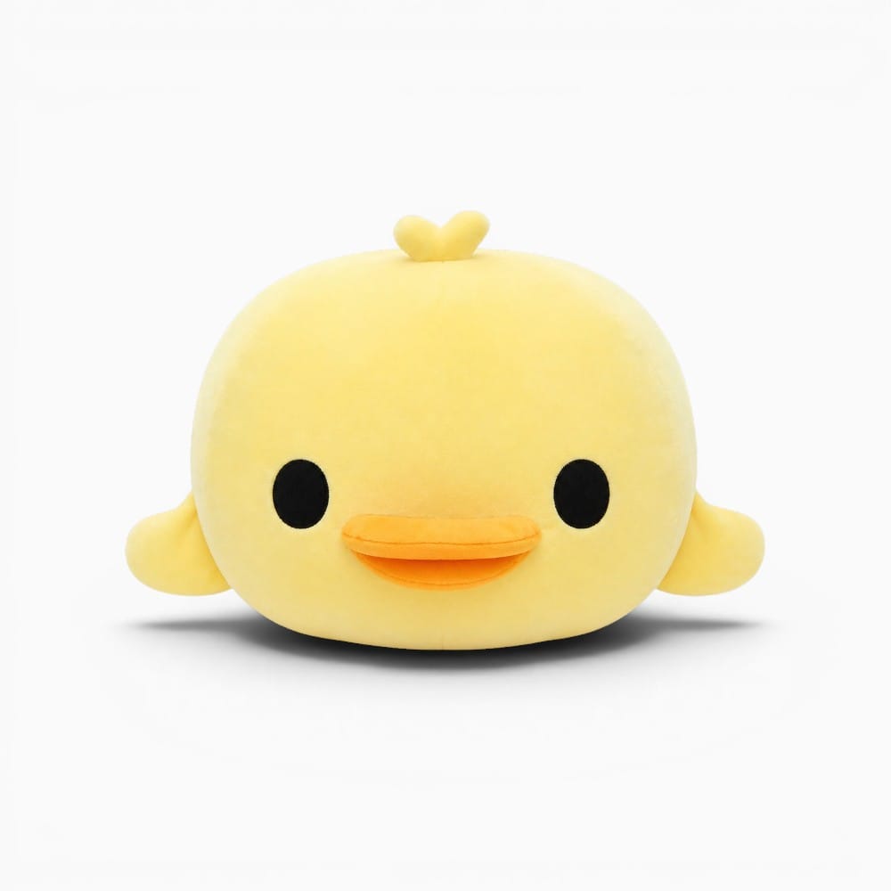 kuscheltierland Stuffed Down Cotton Lying Duck Cute Yellow Duck Plush Toys for Soft Pillow Cushion Nice Christmas Gift