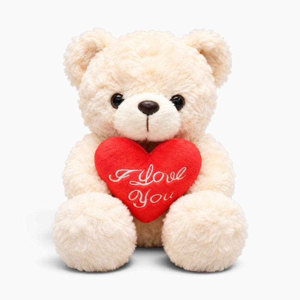 kuscheltierland Teddybär-Kuscheltier Weiß mit rotem Herz