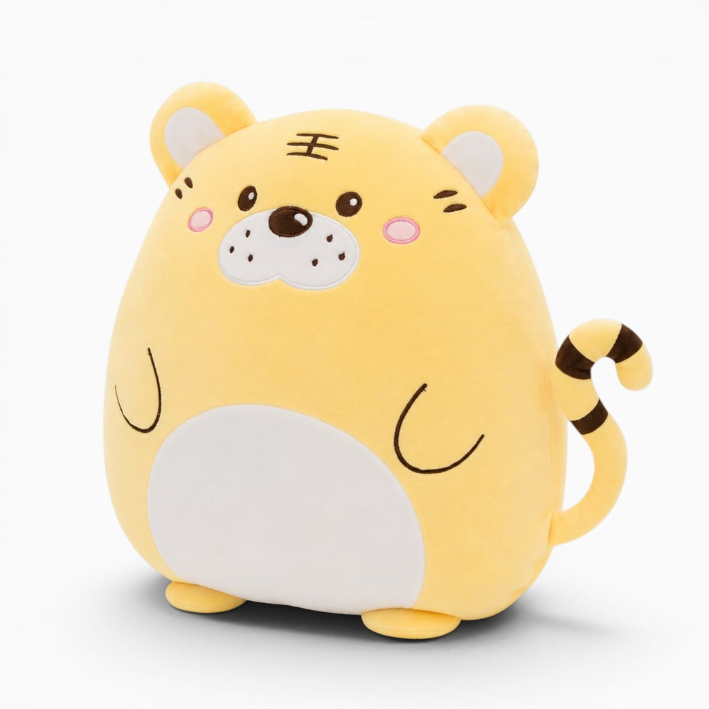 kuscheltierland tiger / pillow 40cm Down Cotton Stuffed Forest Animals Plush Doll Squishy Cattle Tiger Alligator Avocado 2-in-1 Flannel Blanket