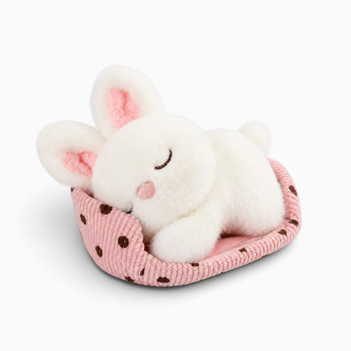 kuscheltierland Weiß / 14cm Kleines Kaninchen-Kuscheltier in einem Körbchen