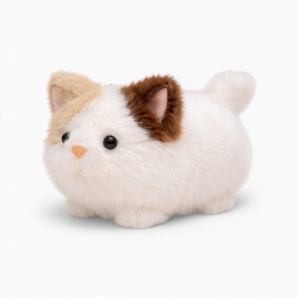 kuscheltierland Weiß / 16cm Flauschiges Katze Kuscheltier liegend