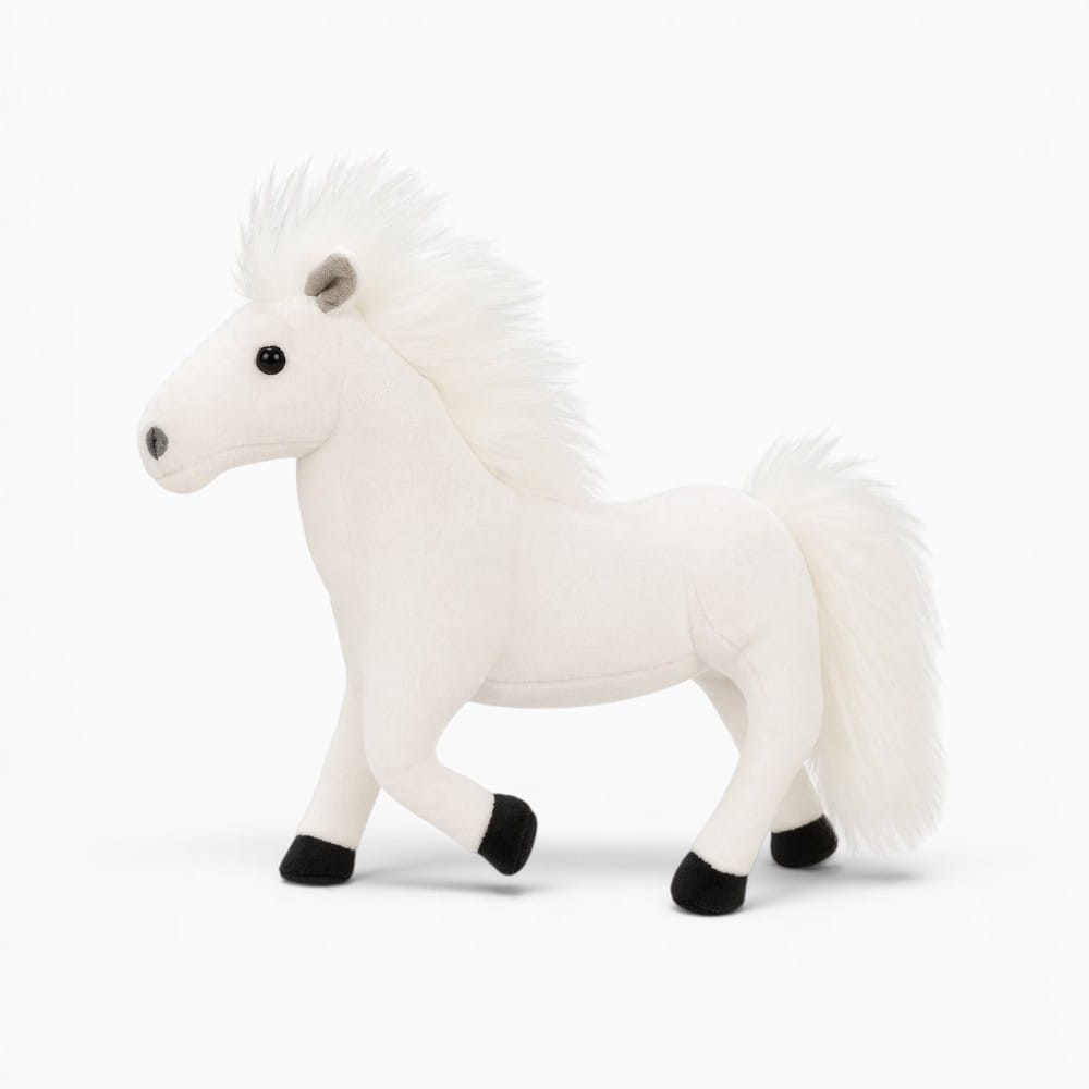 kuscheltierland Weiß / 20cm Plush Horse Stuffed Toy Realistic Soft Simulation Horse Doll White Black Brown Golden For Kids Boys Girls Birthday Holiday Gifts