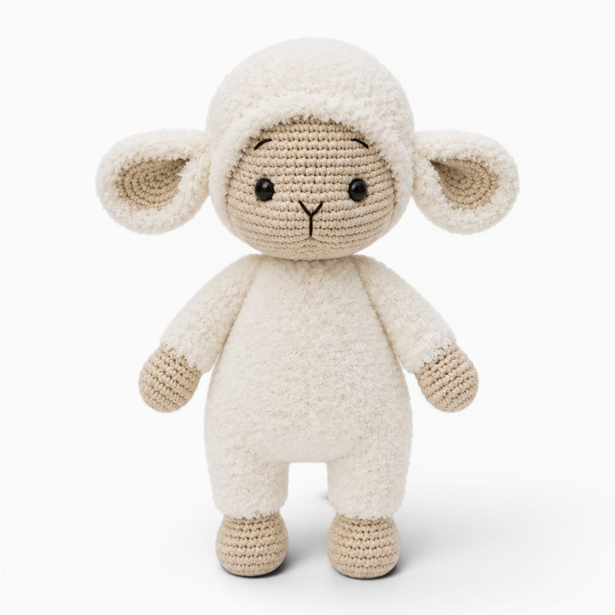 kuscheltierland Weiß / 22cm Gehäkeltes Schaf Kuscheltier