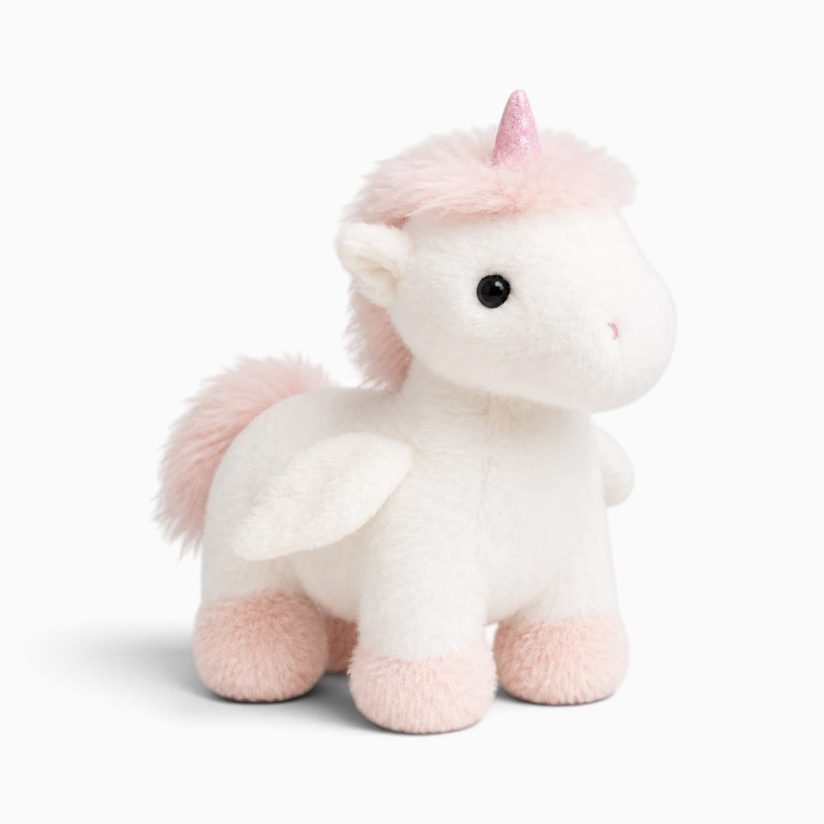 kuscheltierland Weiß / 25cm Kleines weiß-rosa Einhorn-Kuscheltier
