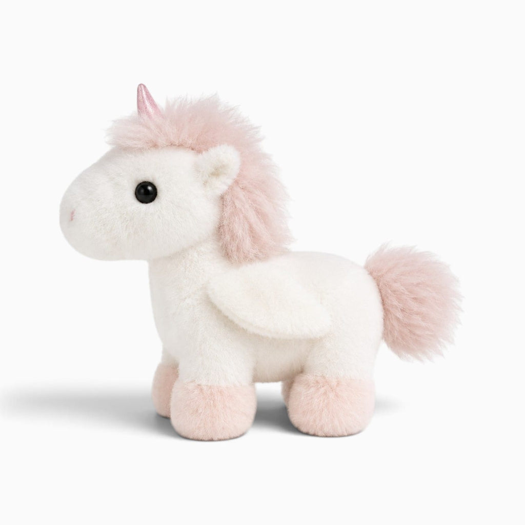 kuscheltierland Weiß / 25cm Kleines weiß-rosa Einhorn-Kuscheltier
