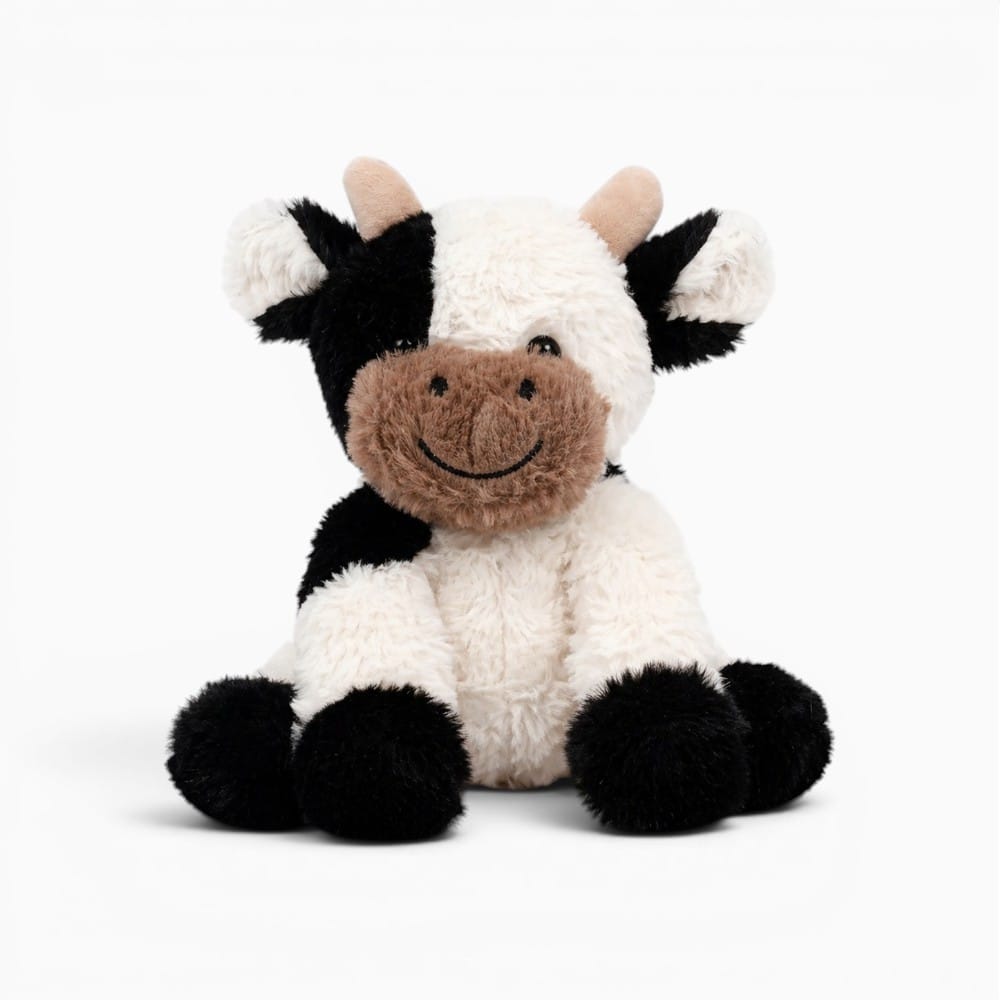 kuscheltierland Weiß / 30cm 7.87in Cuddly Cow Plush Toy Soft Snuggly Stuffed Animal for Children Cute Silly Cow Doll Kawaii Cattle Plush Kids Birthday Gifts
