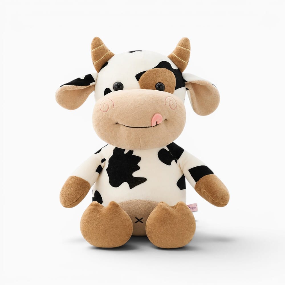 kuscheltierland Weiß / 30cm Hot toys Cute Cow Doll Little Cow Plush Toy Chinese Zodiac Cow Doll Cloth Doll New Year's Gift Girl's Birthday Gift
