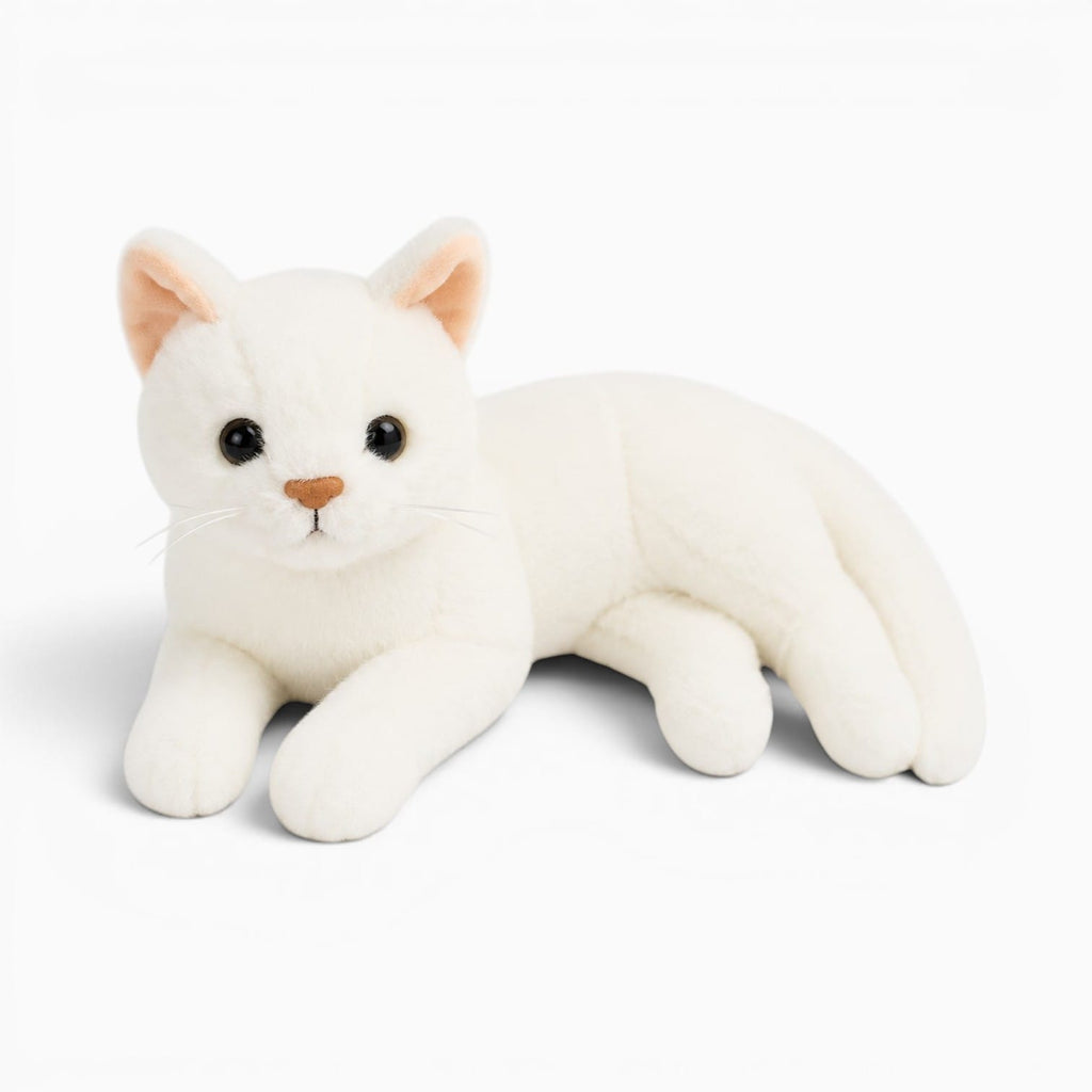 kuscheltierland Weiß / 31cm Weißes Katzen Kuscheltier