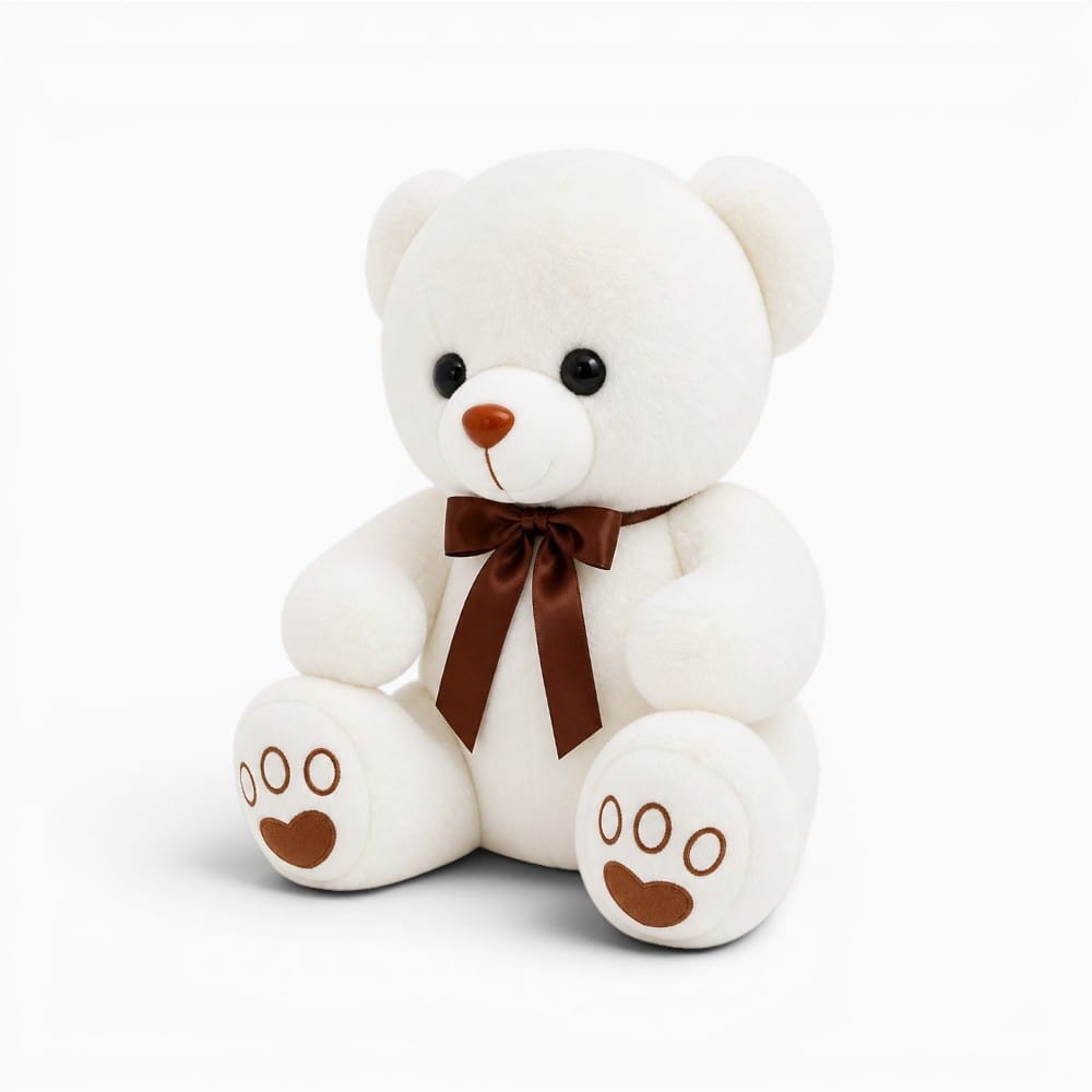 kuscheltierland Weiß / 35cm Weiß Teddybär Plüschtier mit Schleife