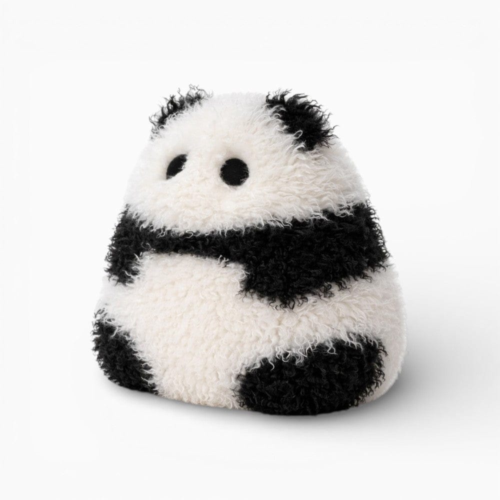 kuscheltierland Weiß / 40cm Rundes Panda Kuscheltier flauschiges Kissen