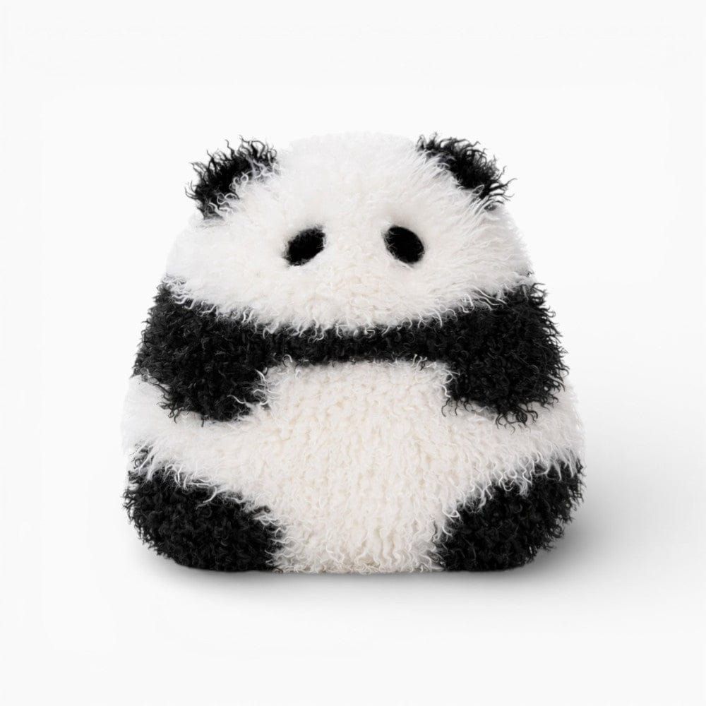 kuscheltierland Weiß / 40cm Rundes Panda Kuscheltier flauschiges Kissen