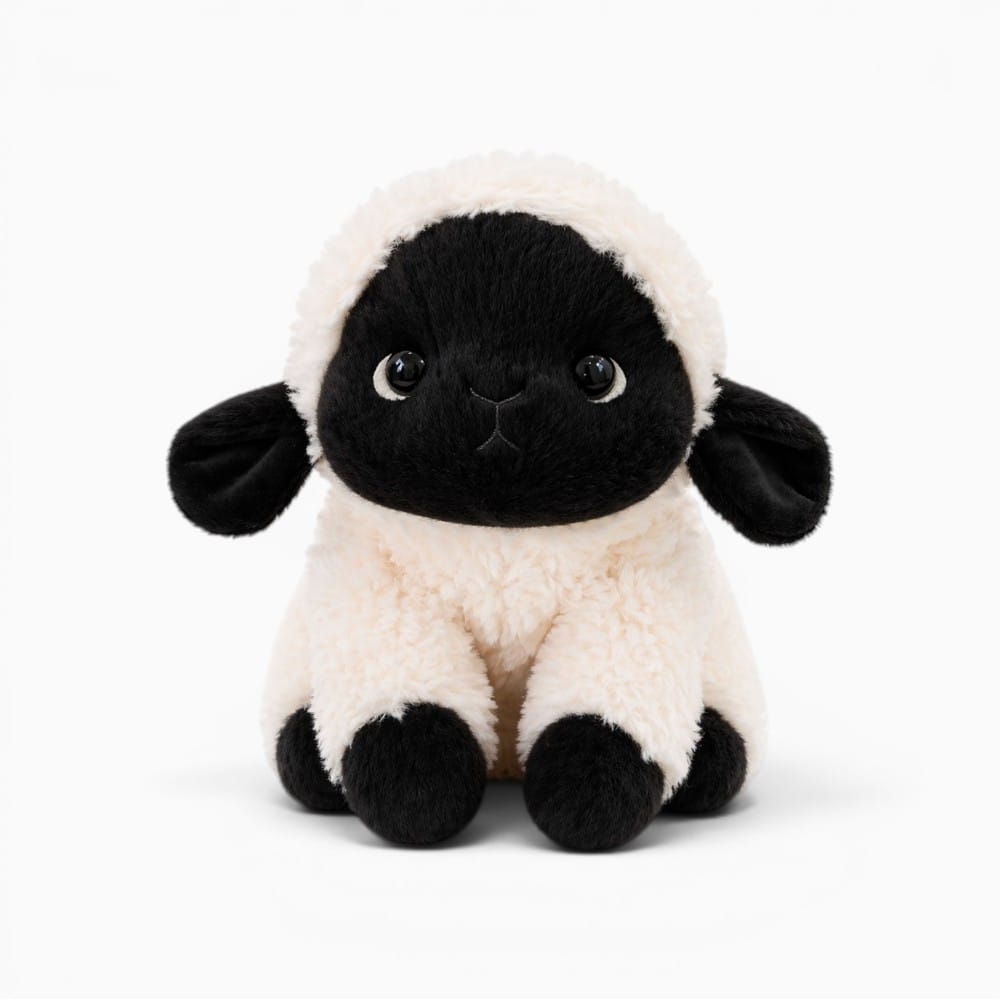 kuscheltierland Weiß / 45cm Kawaii Lying Sheep Plush Toys Cartoon Soft Stuffed Animals Fluffly Lamb Plushie Dolls Hug Pillow for Girls Birthday Xmas Gifts