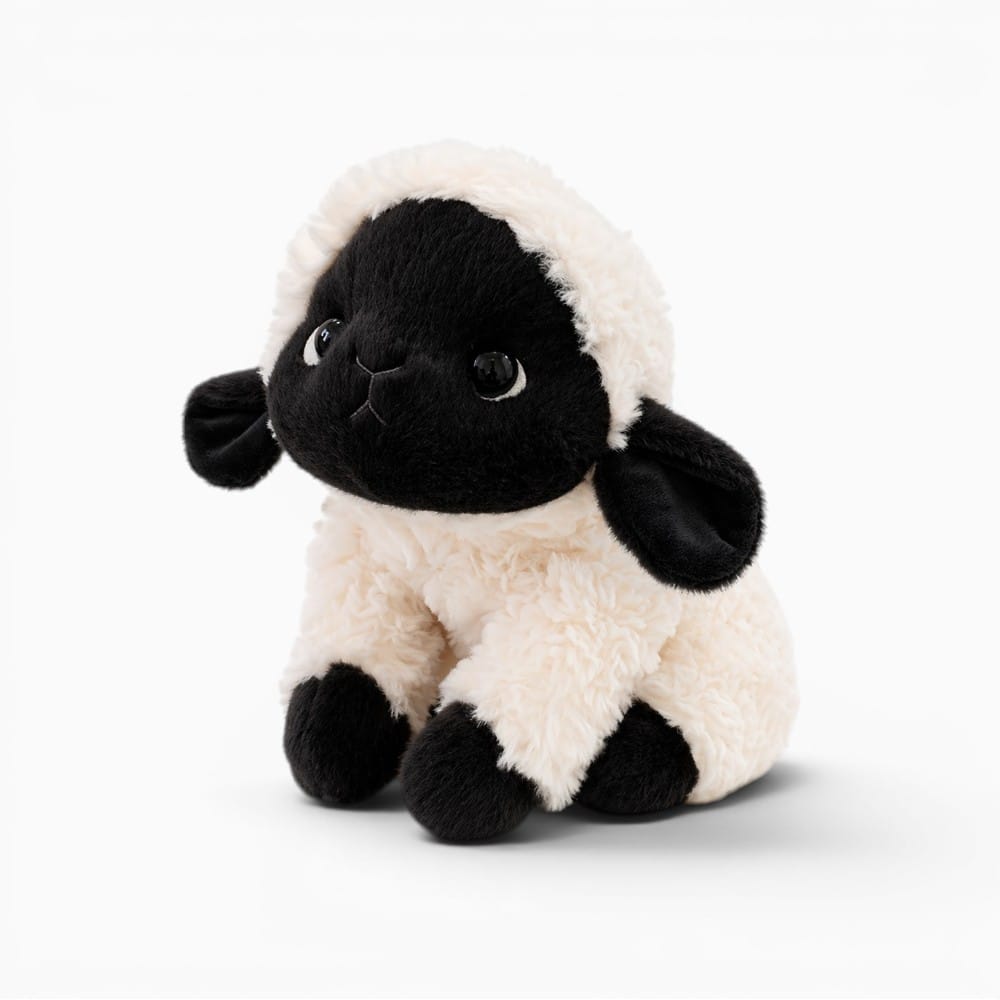 kuscheltierland Weiß / 45cm Kawaii Lying Sheep Plush Toys Cartoon Soft Stuffed Animals Fluffly Lamb Plushie Dolls Hug Pillow for Girls Birthday Xmas Gifts