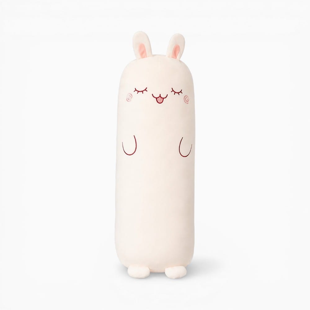 kuscheltierland Weiß / 70cm Cartoon Animal Dinosaur Pig Rabbit Bear Husky Duck Plush Toys Stuffed Soft Long Sleep Pillow Doll Cushion Girls Gift