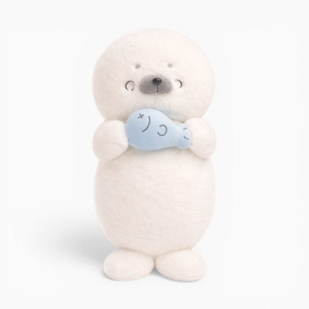 kuscheltierland Weiß / 70cm Weiches Robben Kuscheltier Kissen